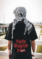MTAYEF black oversized T-shirt with red graphic on the back
